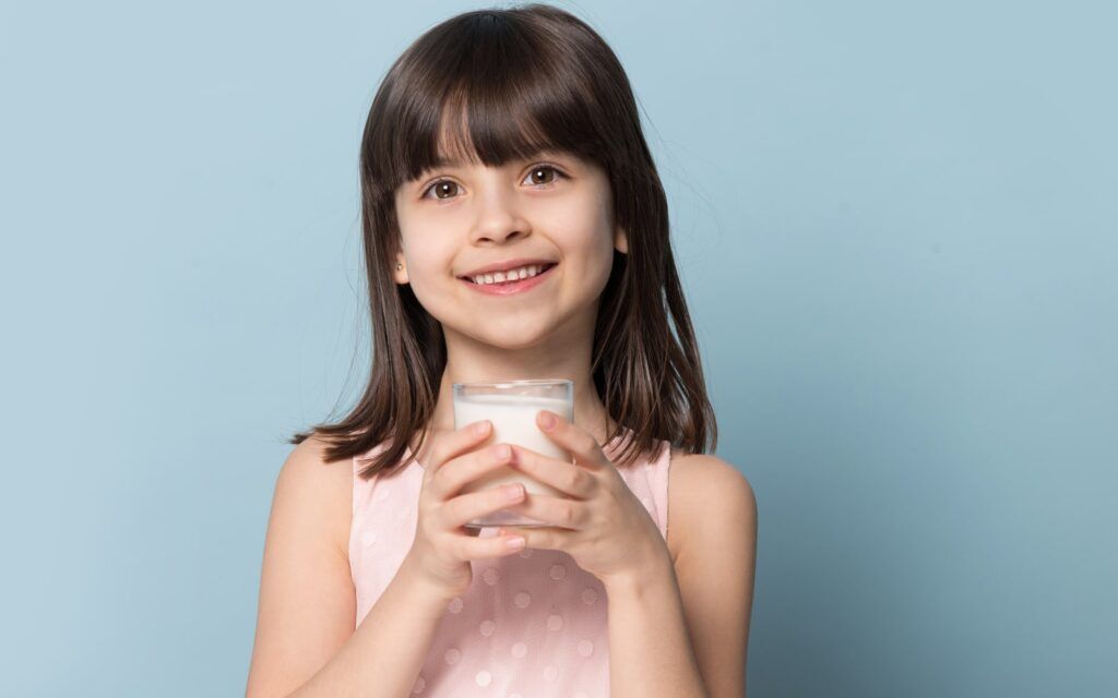 Child Drinking Milk